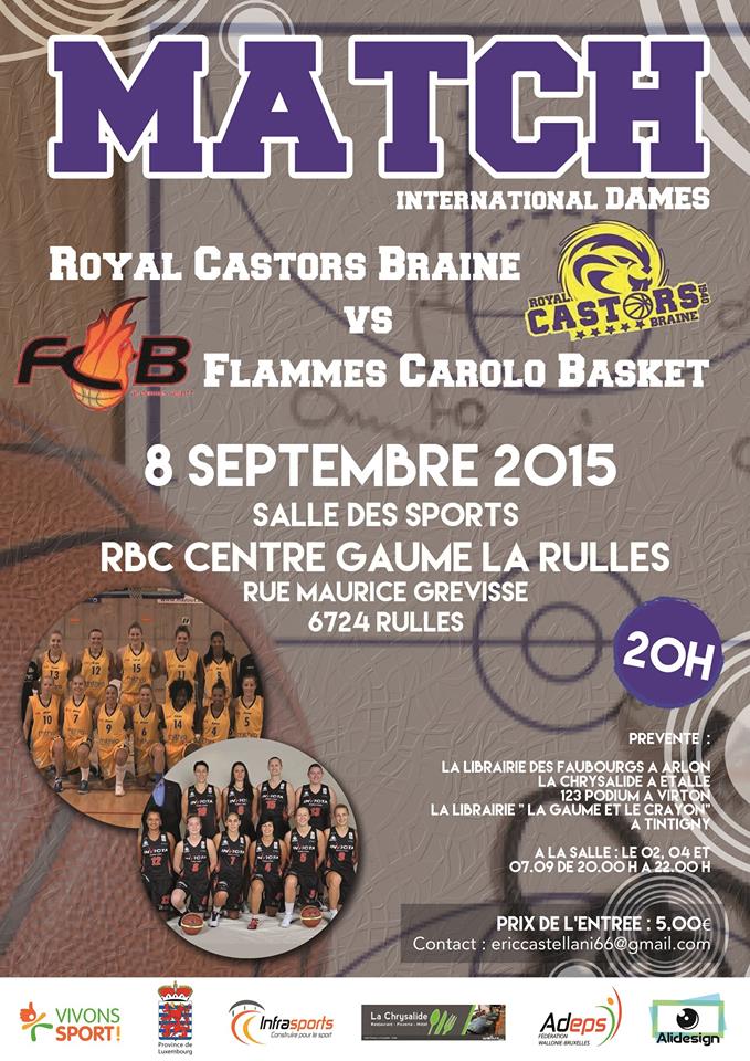 BASKET INTERNATIONAL DAMES à RULLES.